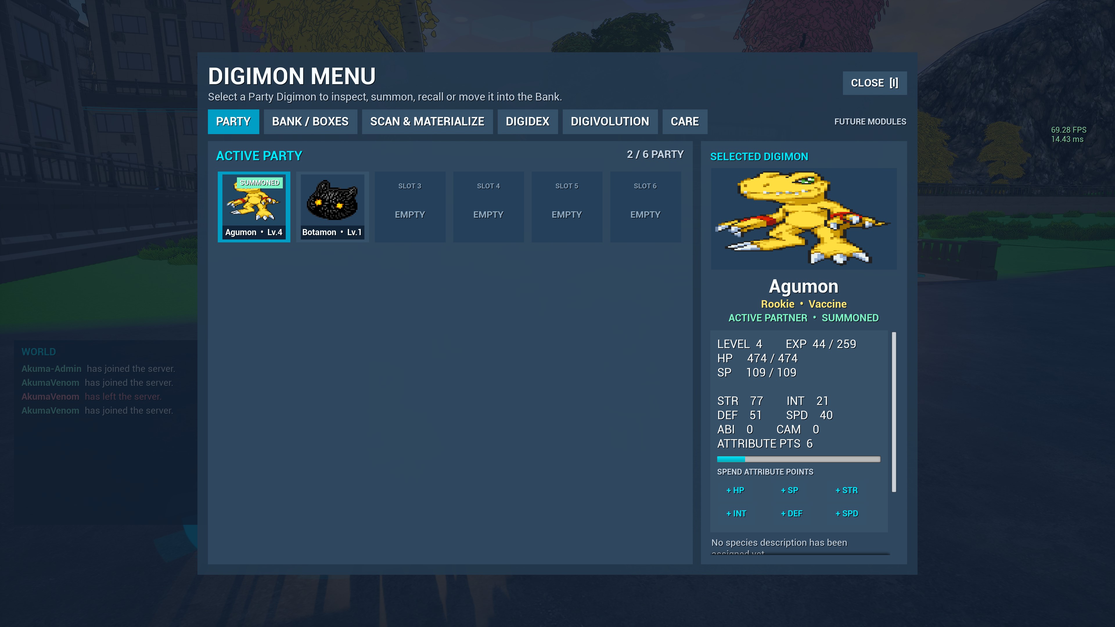 Digimon MMO 3D screenshot — FIELD CAPTURE